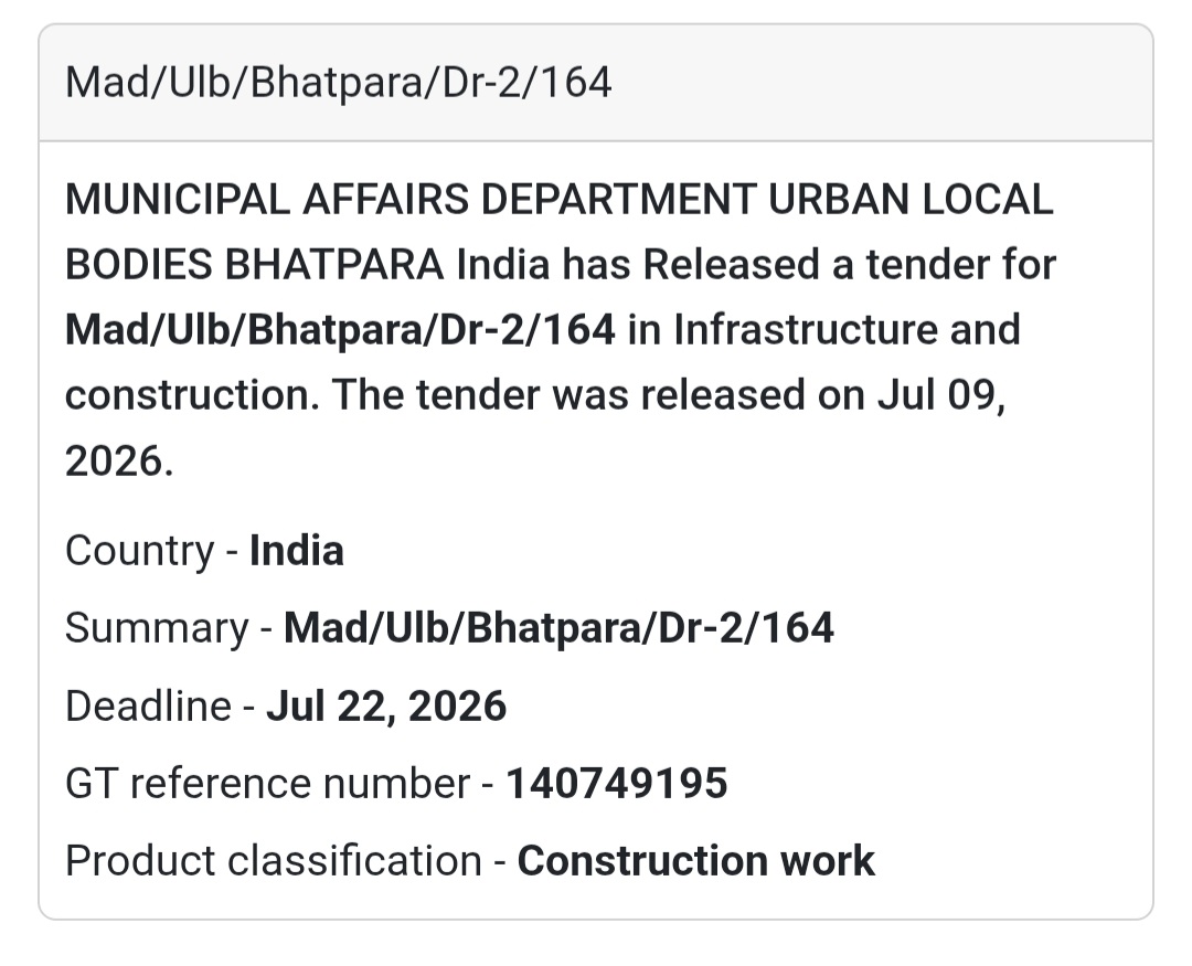 🏗️ MAD/ULB/Bhatpara/DR-2/164 | 📍Bhatpara, North 24 Parganas