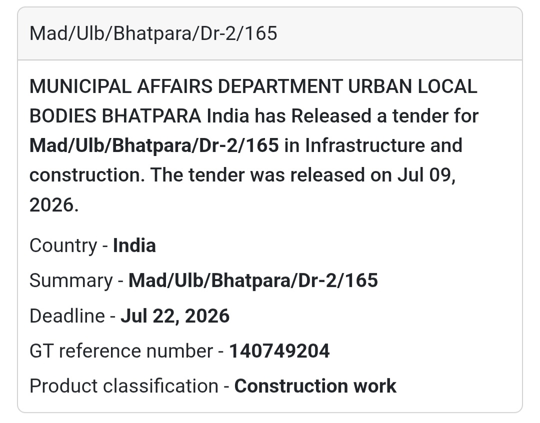 🏗️ MAD/ULB/Bhatpara/DR-2/165 | 📍Bhatpara, North 24 Parganas