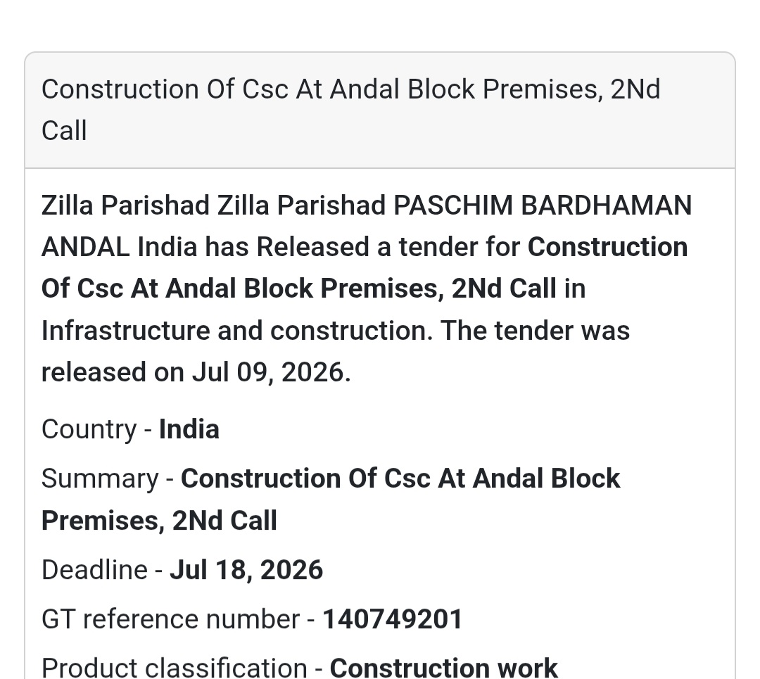 🏗️ MAD/ULB/Bhatpara/DR-2/165 | 📍Bhatpara, North 24 Parganas
