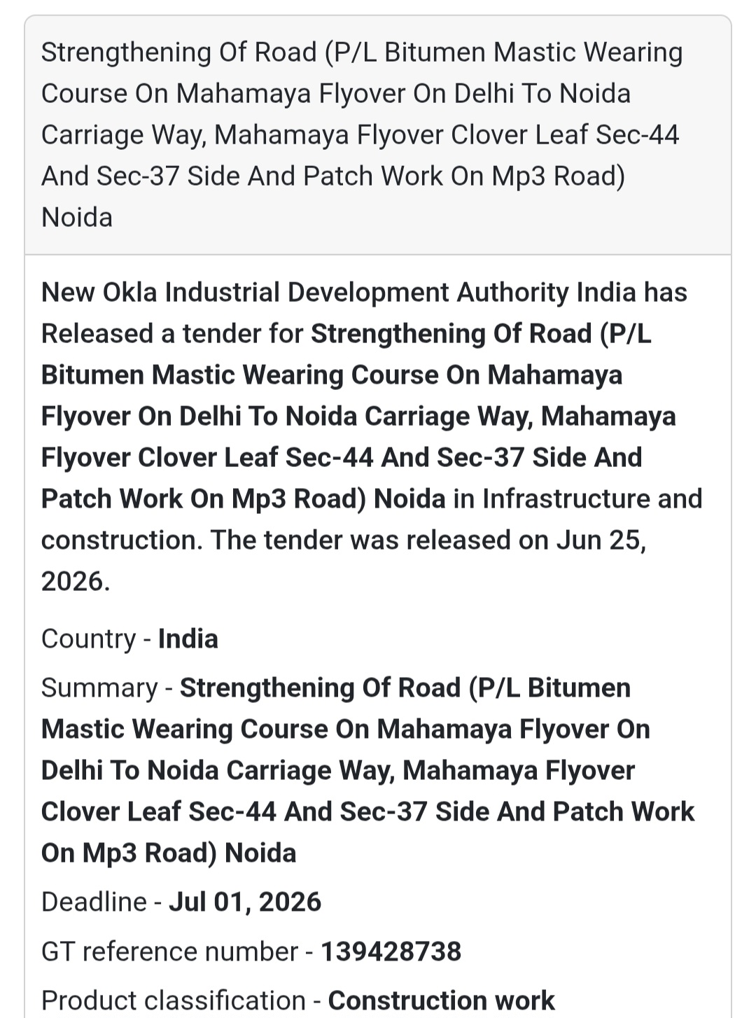 🛣️ Mahamaya Flyover Road Strengthening & Mastic Wearing Course | Noida, Uttar Pradesh