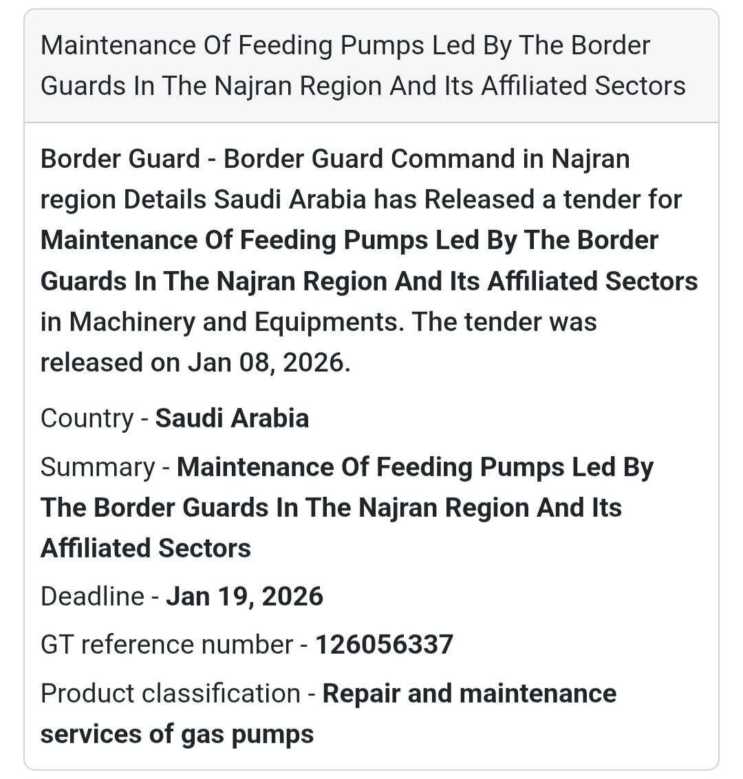 🔧 Maintenance of Feeding Pumps – Najran