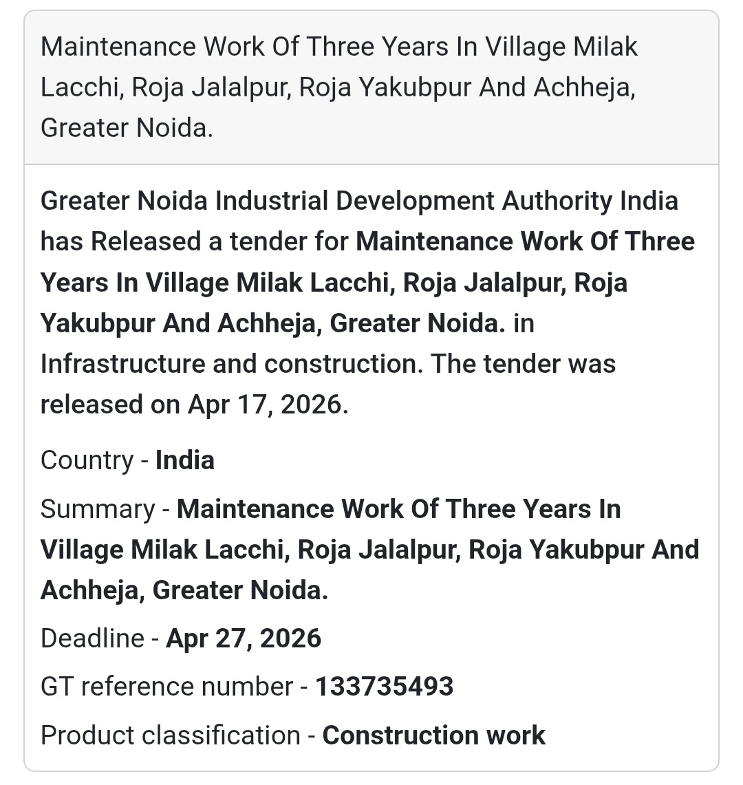 🧹 Maintenance Work – Greater Noida (Multiple Villages)
