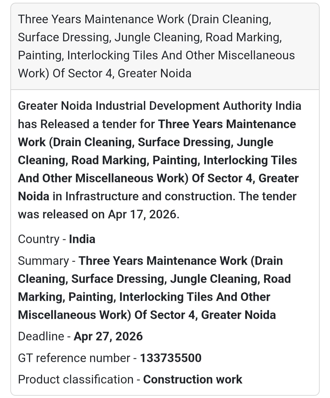 🧹 Maintenance Work – Greater Noida (Sector 4)