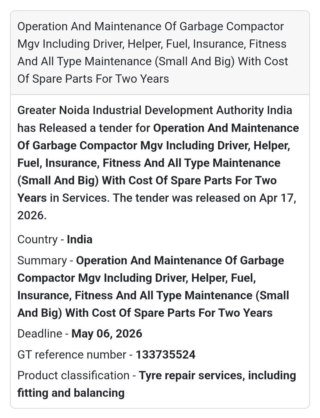 🚛 Maintenance Work – Greater Noida