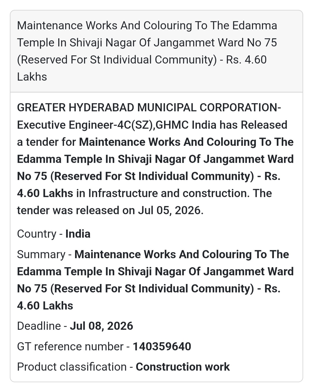 🎨 Maintenance Works & Colouring to Edamma Temple – Shivaji Nagar, Jangammet Ward No. 75 🏛️