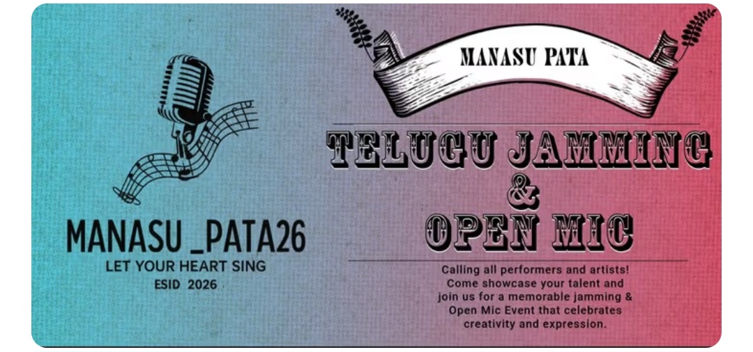 🎙️ Manasu Pata – Telugu Jamming & Open Mic