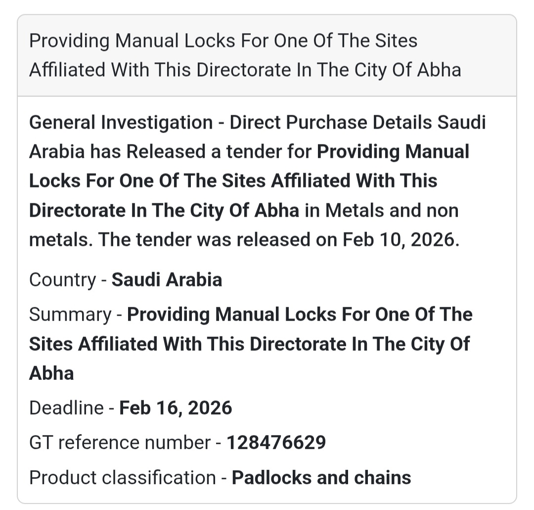 Manual Locks Supply – Abha
