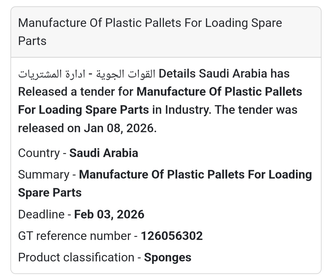 🧱 Manufacture of Plastic Pallets