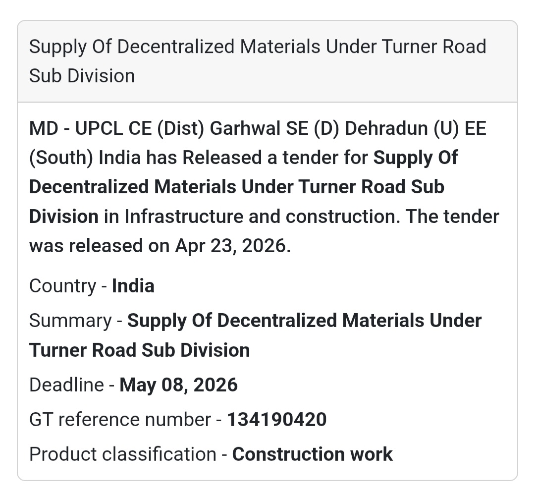 🏗️ Material Supply – Turner Road Division