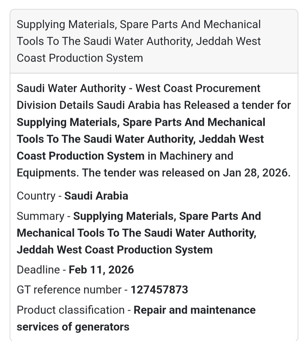 🔩 Materials & Mechanical Tools Supply | Jeddah