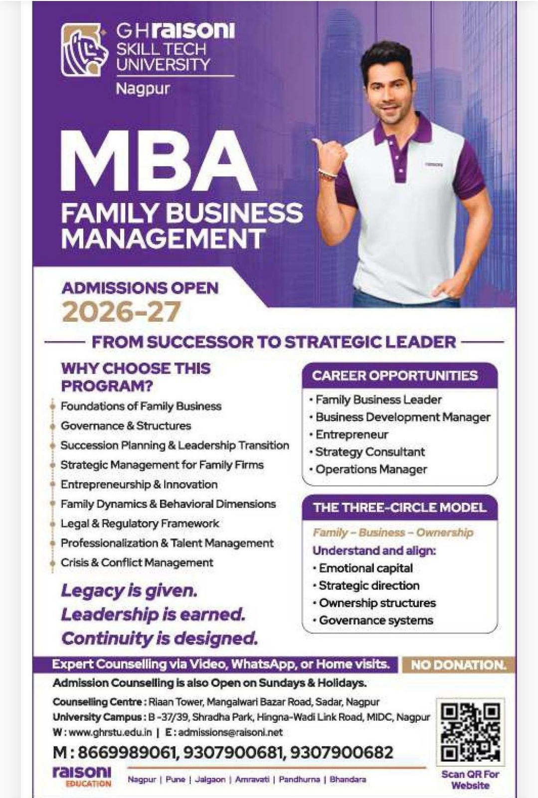 🎓 MBA in Family Business Management✨ Admissions Open 2026–27