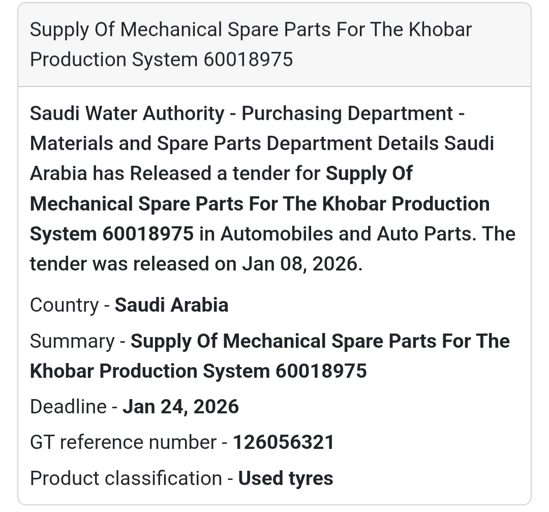 ⚙ Mechanical Spare Parts – Khobar