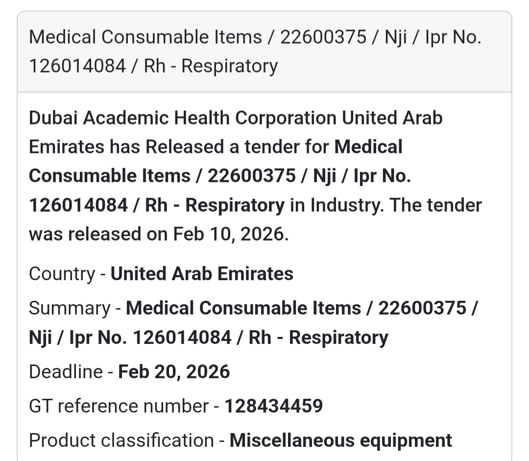 🏥 Medical Consumable Items – Respiratory