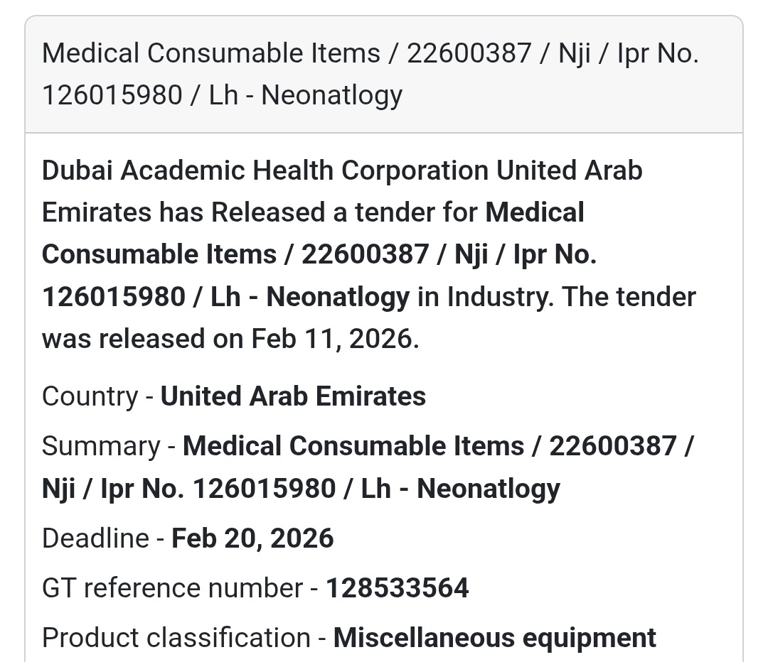 🏥 Medical Consumables – LH Neonatology