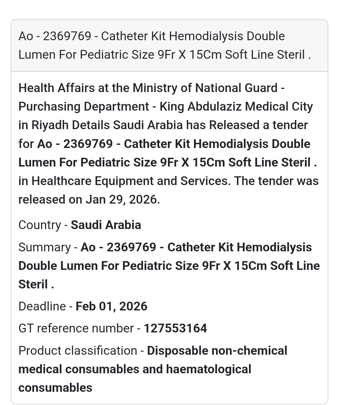 🩺 Medical Consumables