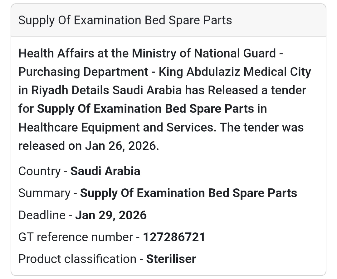 🛏️ Medical Equipment – Examination Bed Spare Parts