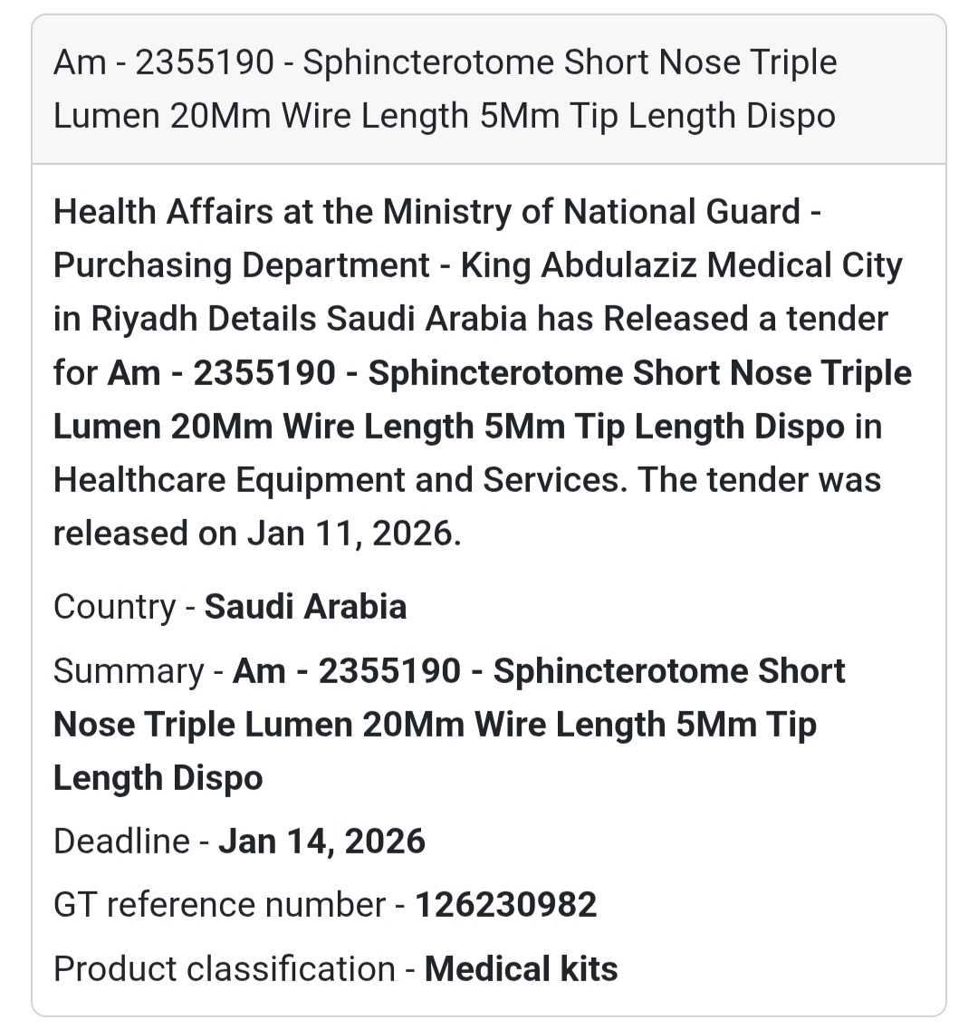 🩺 MEDICAL KITS SUPPLY – RIYADH