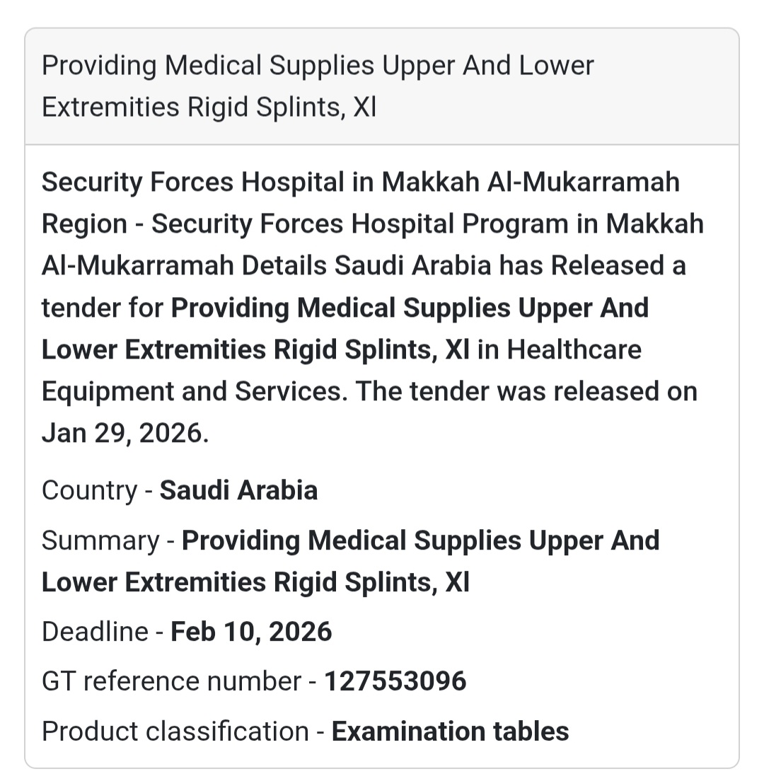 🦴 Medical Splints Supply