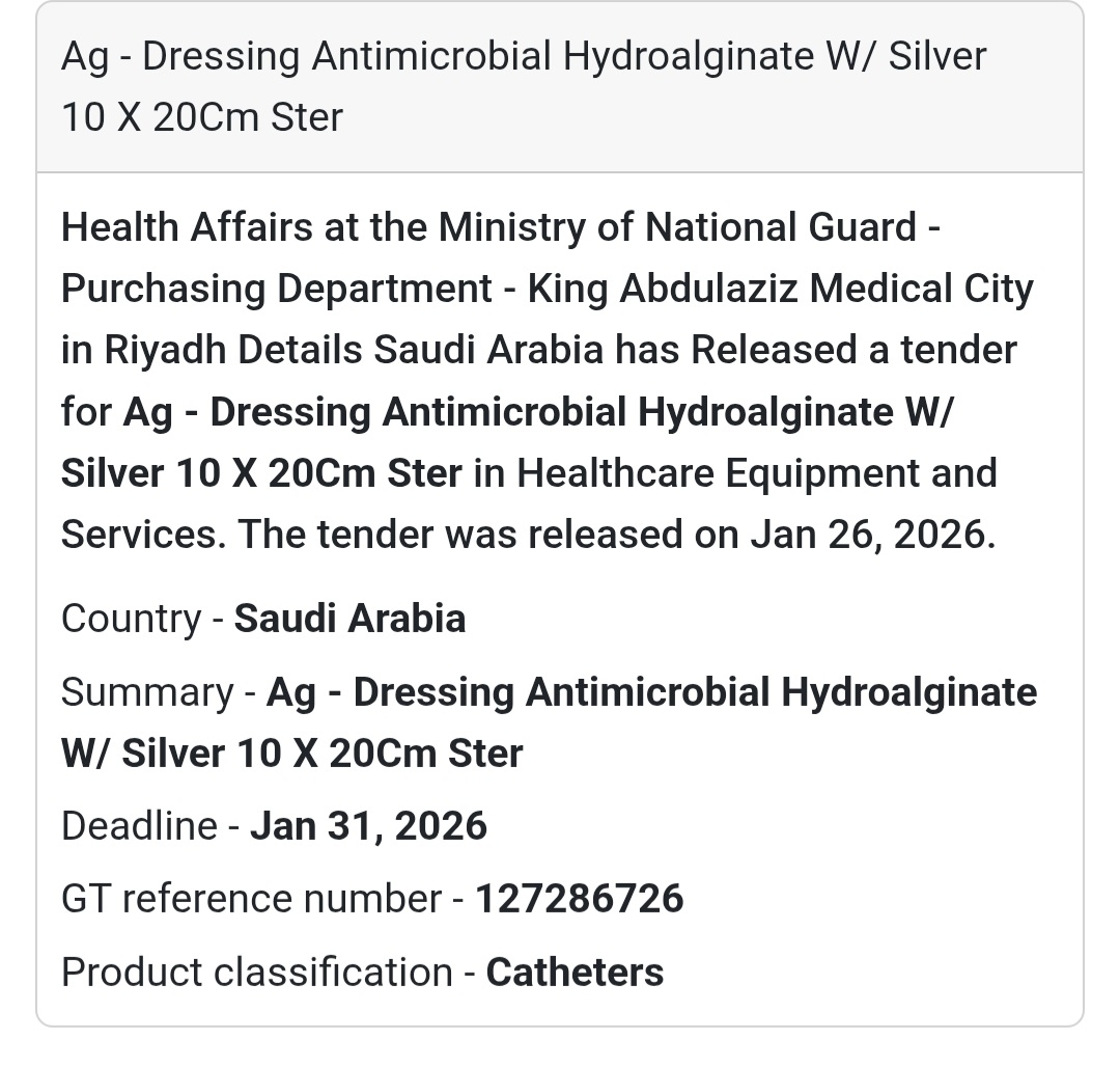 🩹 Medical Supplies – Antimicrobial Dressing (Silver)