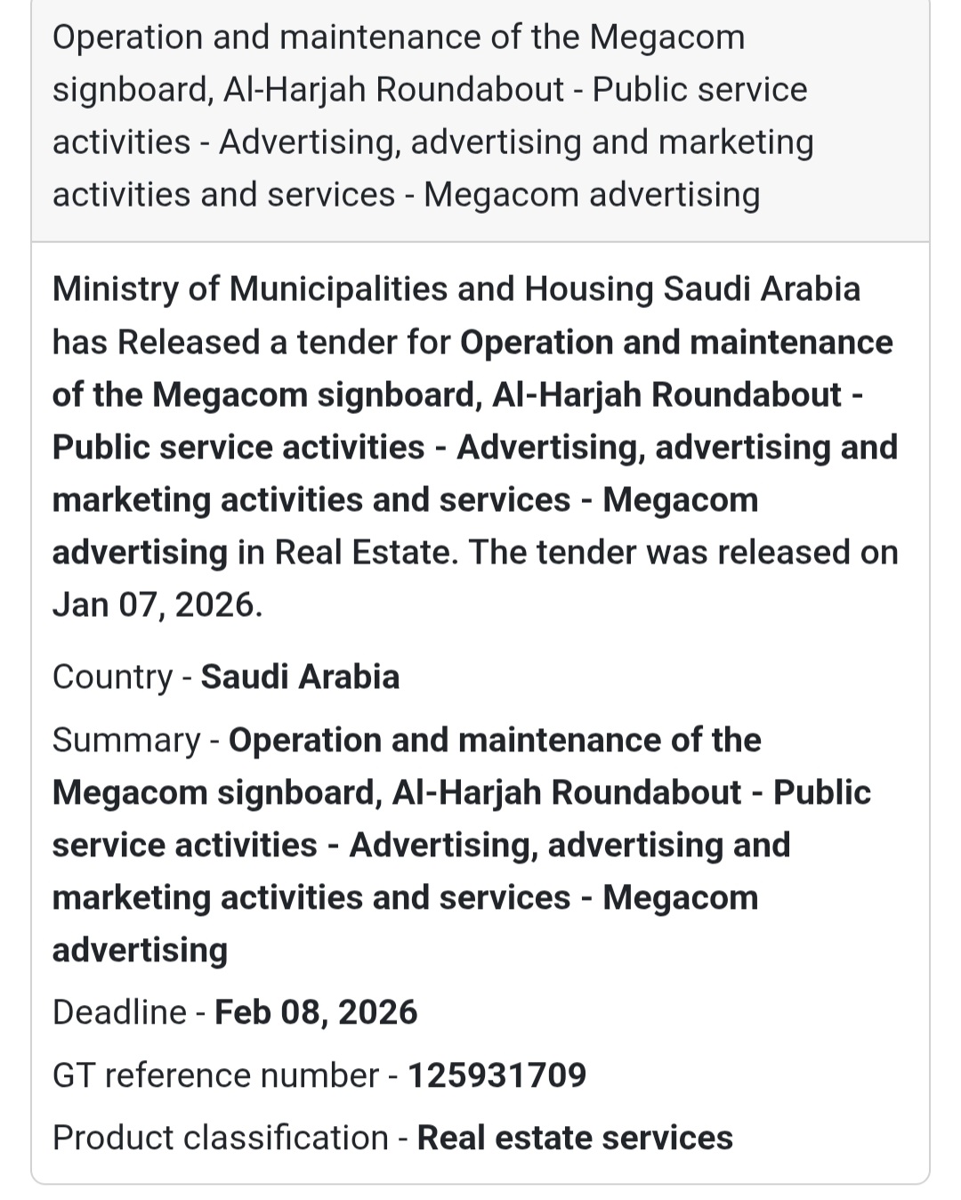 🪧 Megacom Signboard – Al-Harjah Roundabout