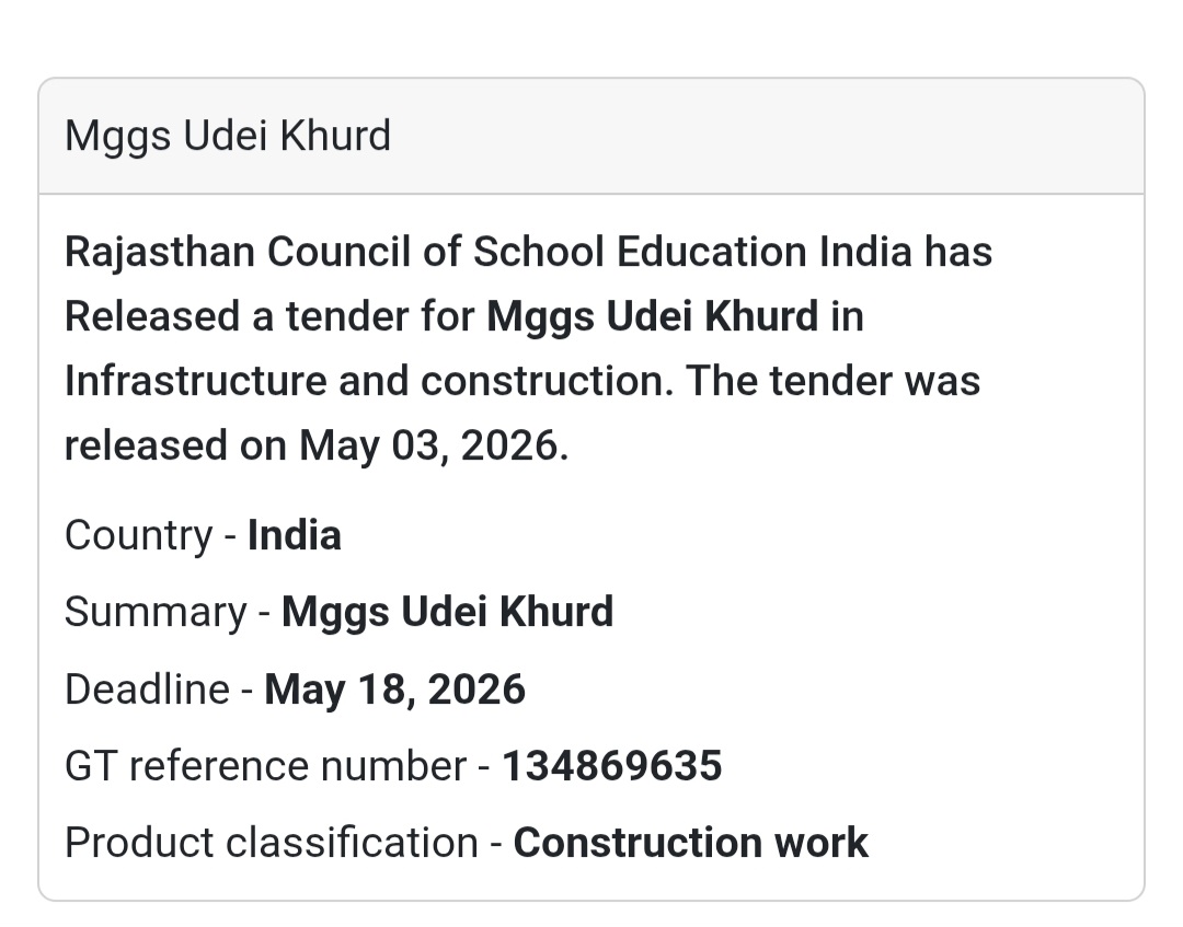 🏫 MGGS Udei Khurd Construction Work