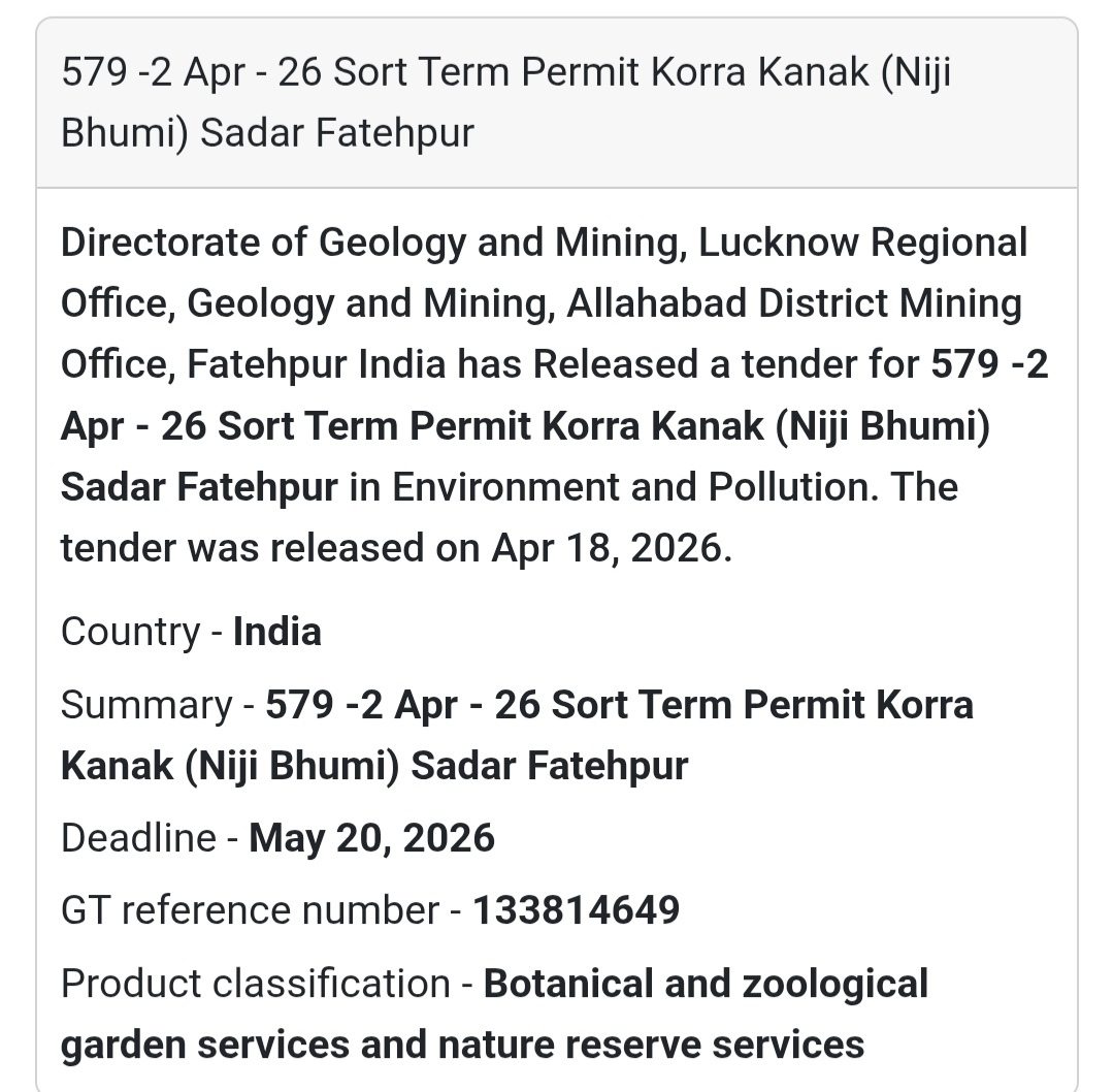 🌱 Mining Permit – Fatehpur