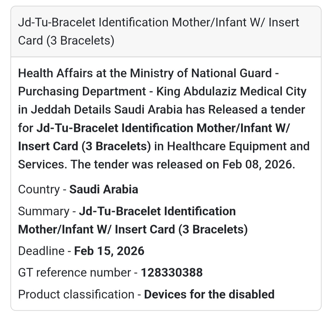 👶 Mother & Infant Identification Bracelets