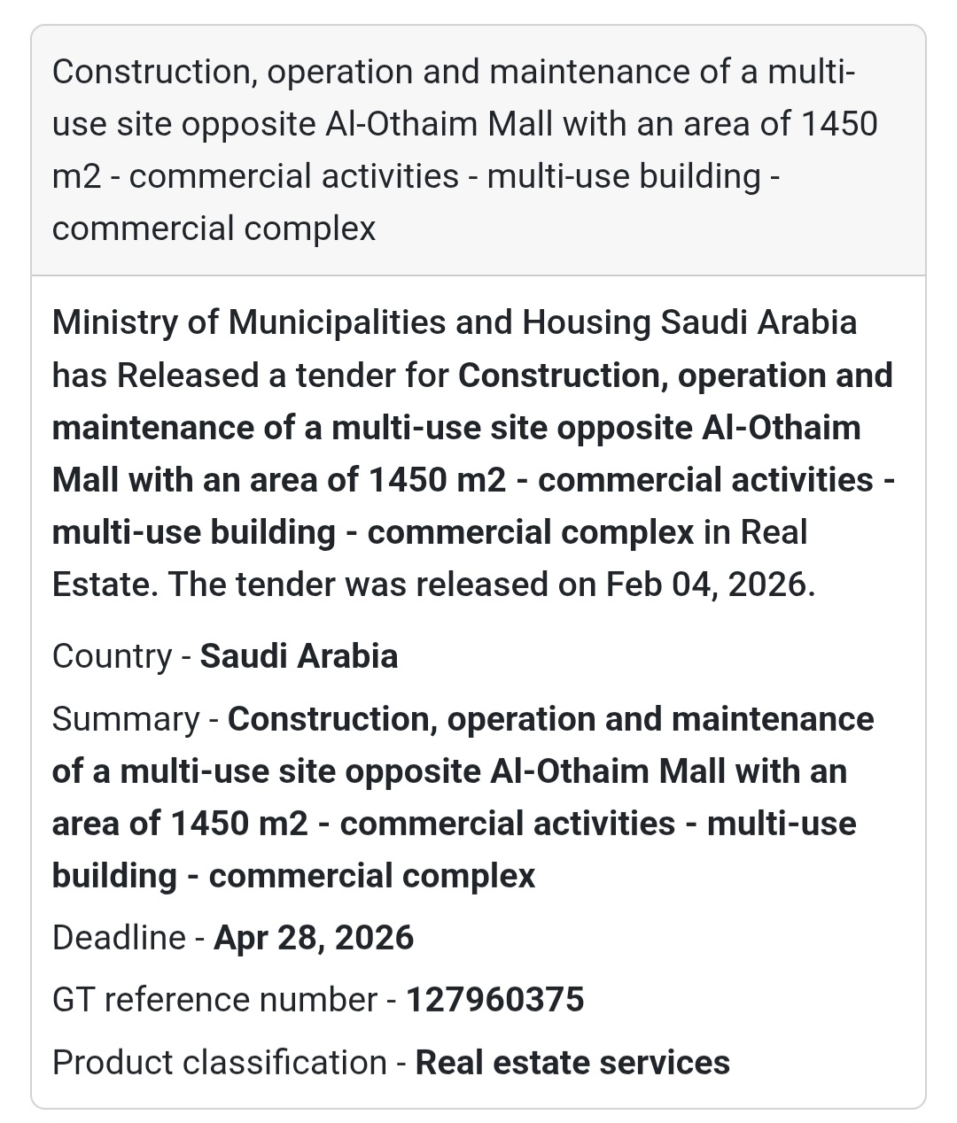 🏗️ Multi-Use Commercial Complex – Opposite Al-Othaim Mall