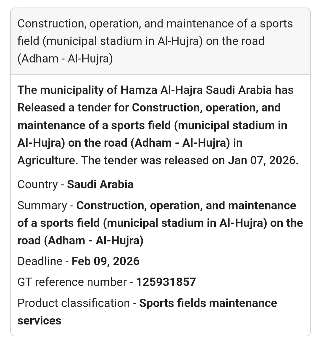 🏟️ Municipal Stadium – Adham–Al-Hujra Road