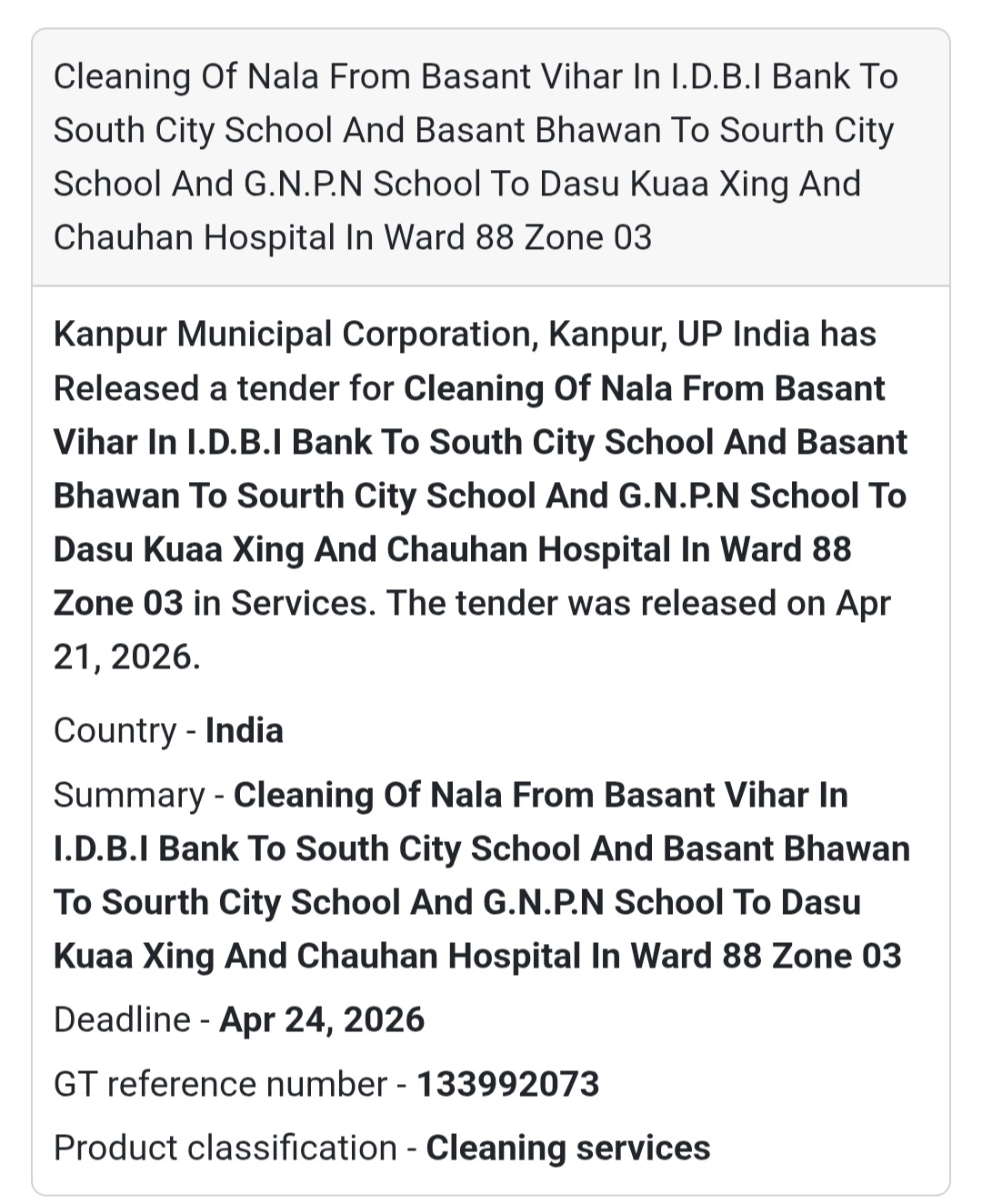 🧹 Nala Cleaning Work – Kanpur