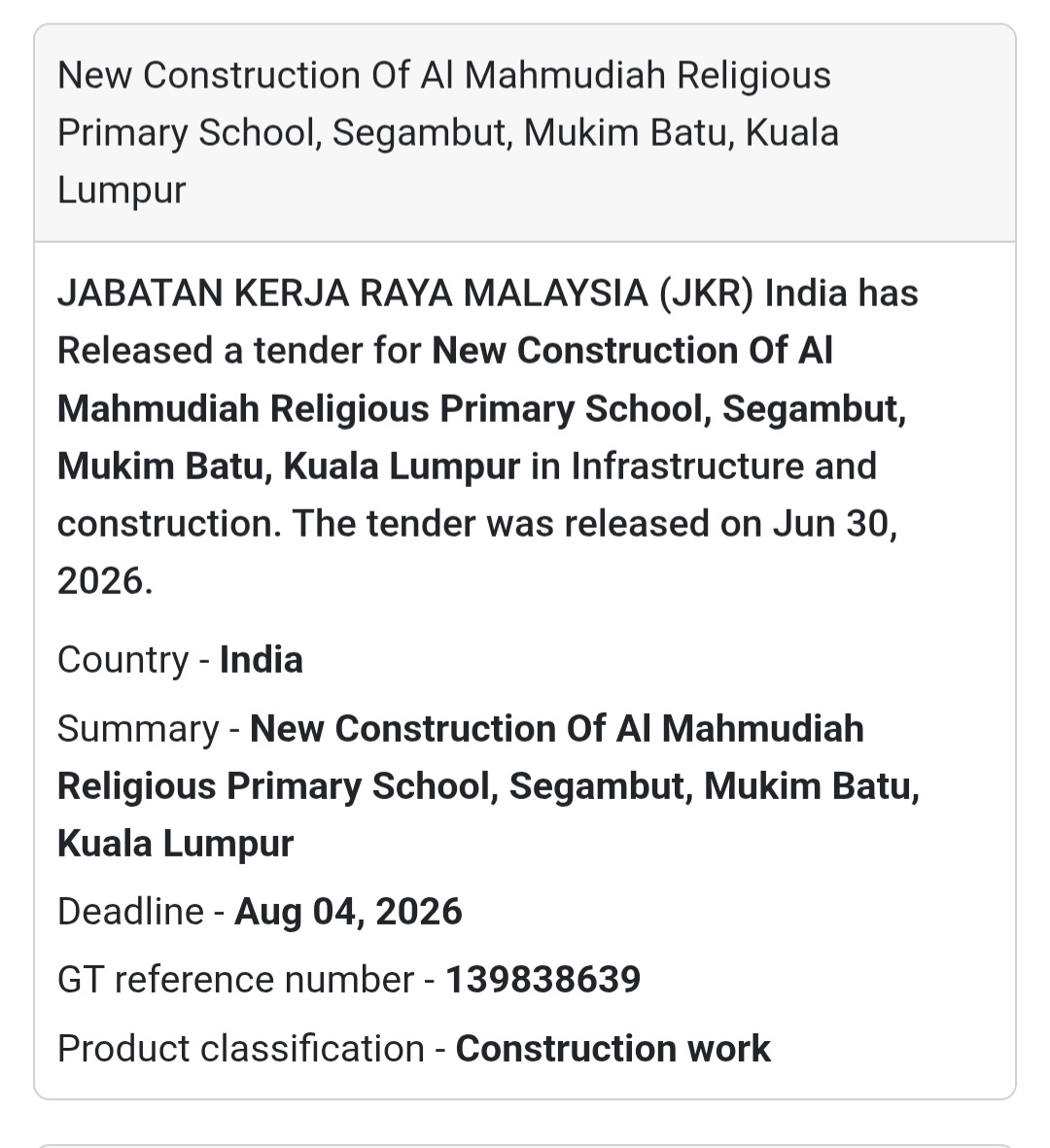 📢 New Construction of Al Mahmudiah Religious Primary School | JKR Malaysia