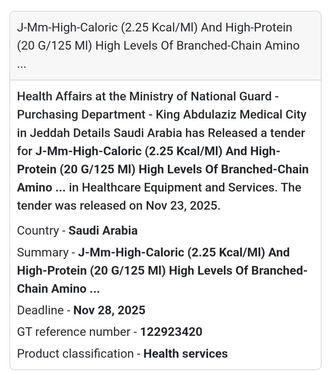 🩺 New Healthcare Tender – Saudi Arabia 🇸🇦