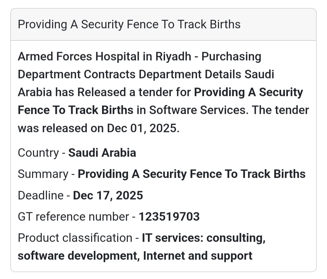 💻 New IT Tender Alert – Saudi Arabia 🇸🇦