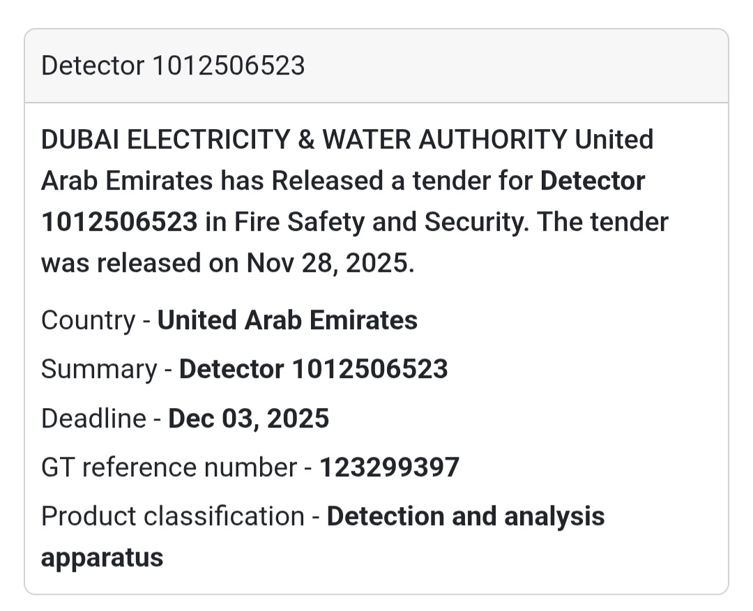 🚨 New Tender Alert – Dubai Municipality (UAE) 🇦🇪
