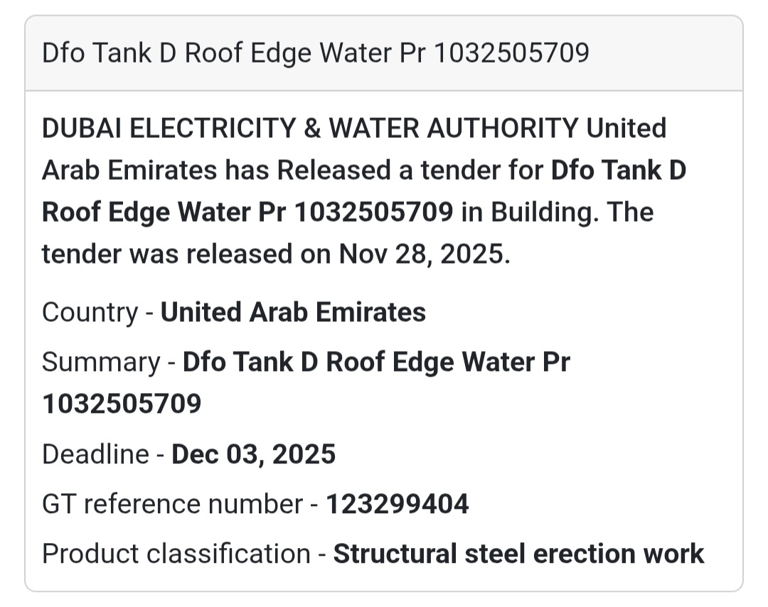 🚨 New Tender Alert – Dubai Municipality (UAE) 🇦🇪