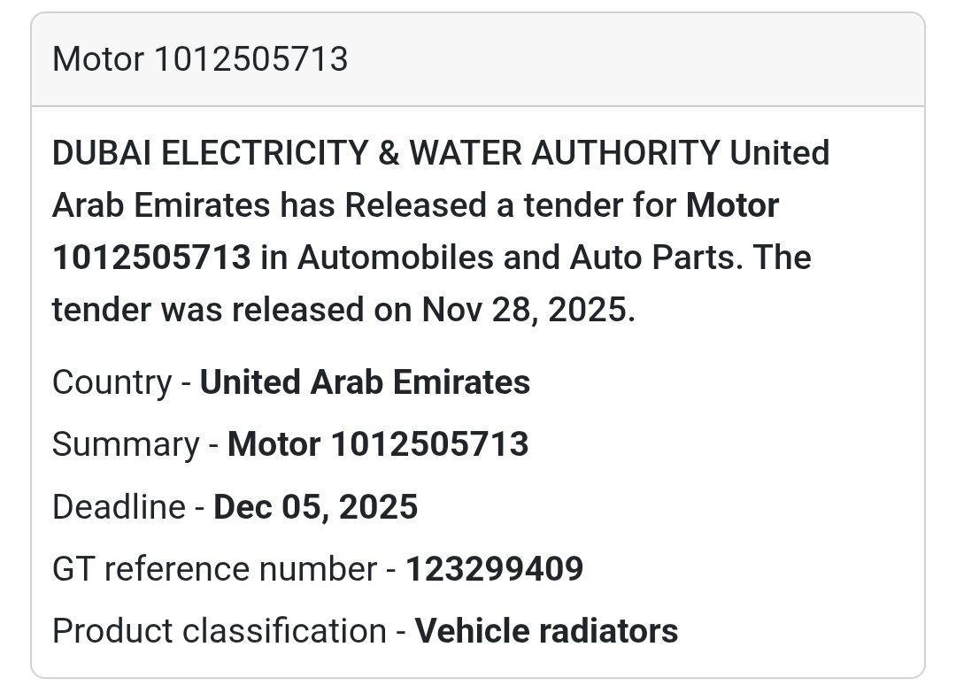 🚨 New Tender Alert – Dubai Municipality (UAE) 🇦🇪