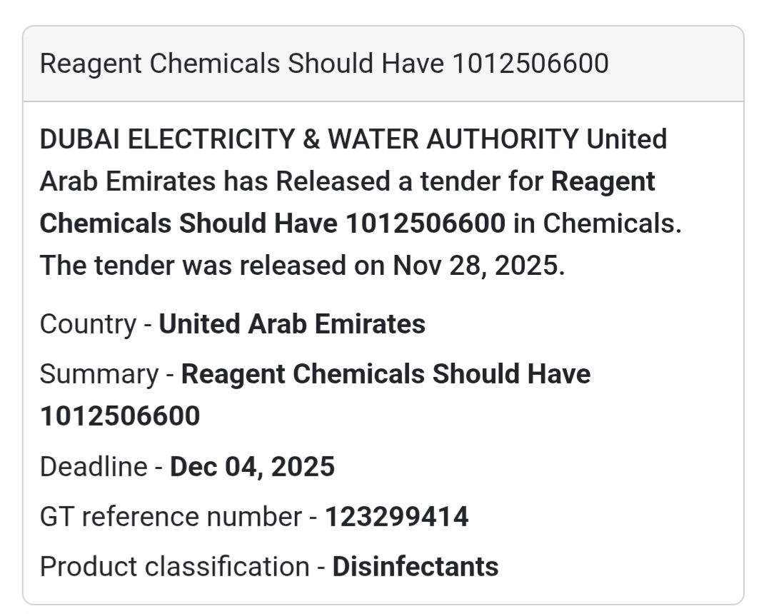 🚨 New Tender Alert – Dubai Municipality (UAE) 🇦🇪