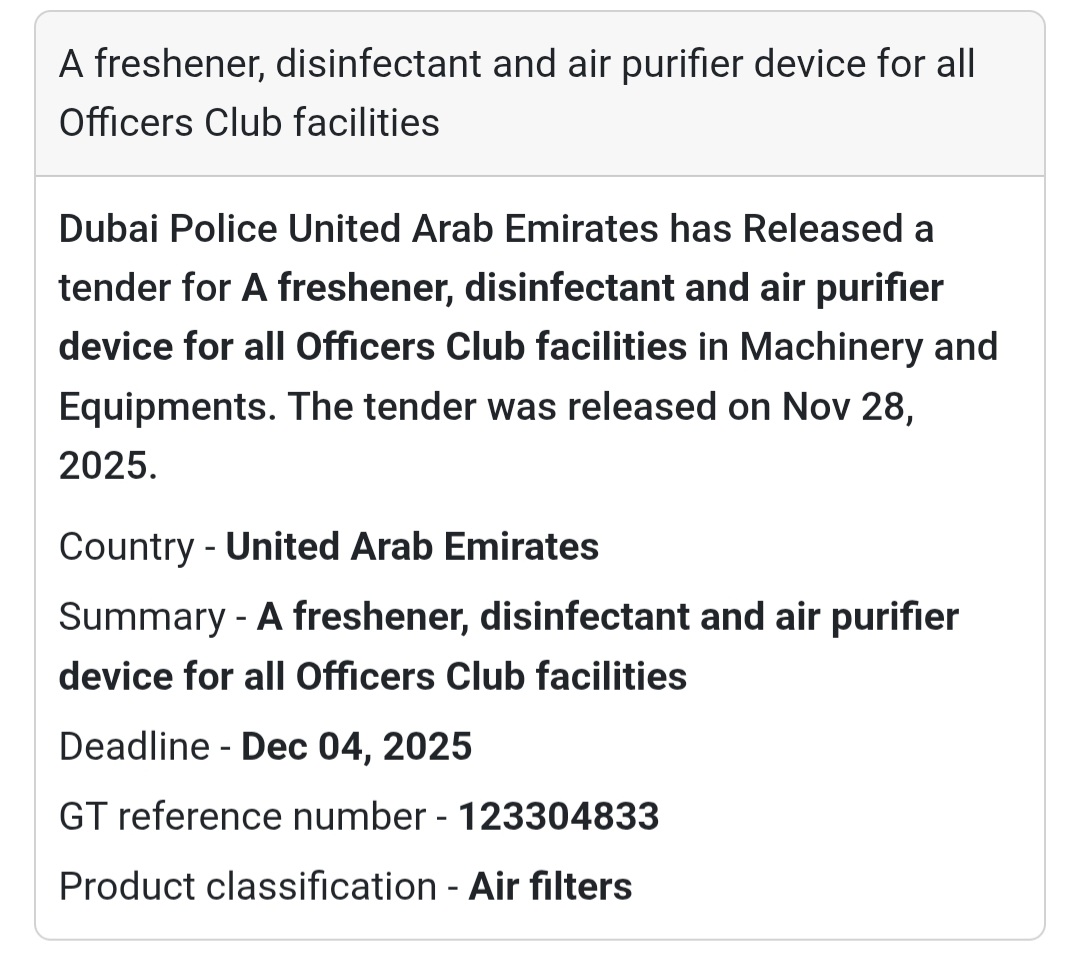 🚨 New Tender Alert – Dubai Municipality (UAE) 🇦🇪