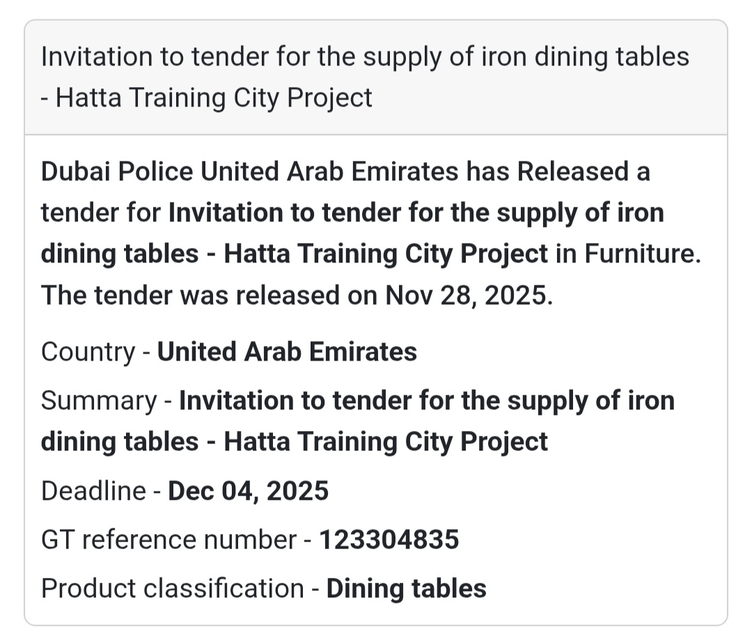 🚨 New Tender Alert – Dubai Municipality (UAE) 🇦🇪