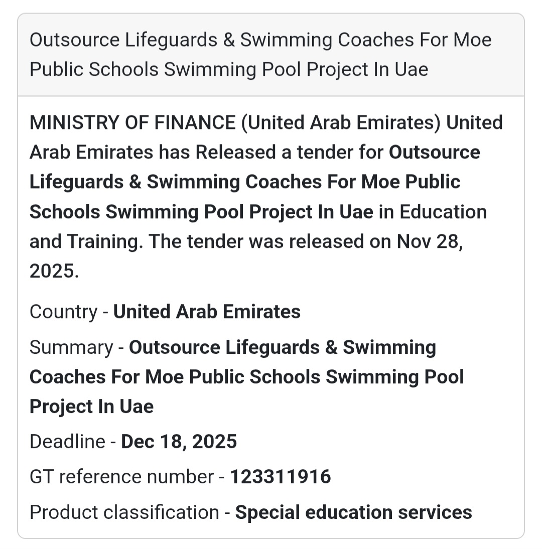 🚨 New Tender Alert – Dubai Municipality (UAE) 🇦🇪