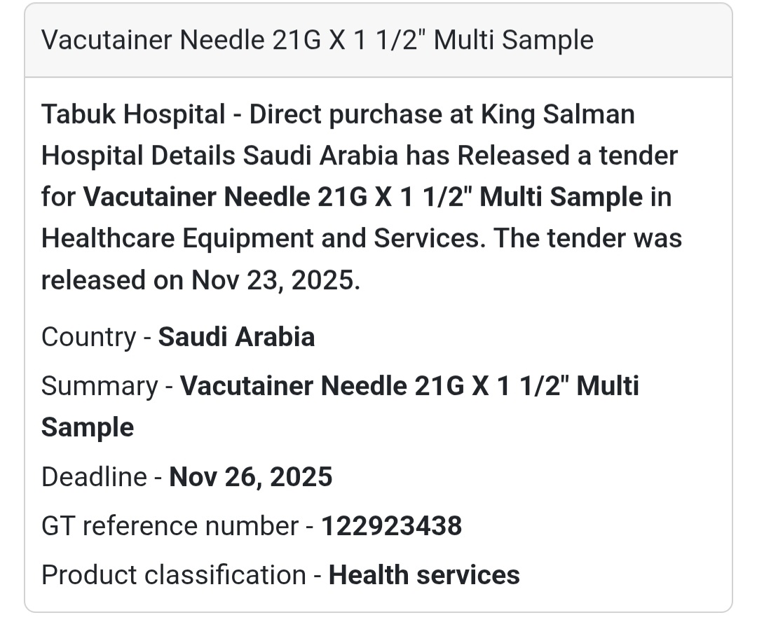 🚨 New Tender Alert – Saudi Arabia 🇸🇦