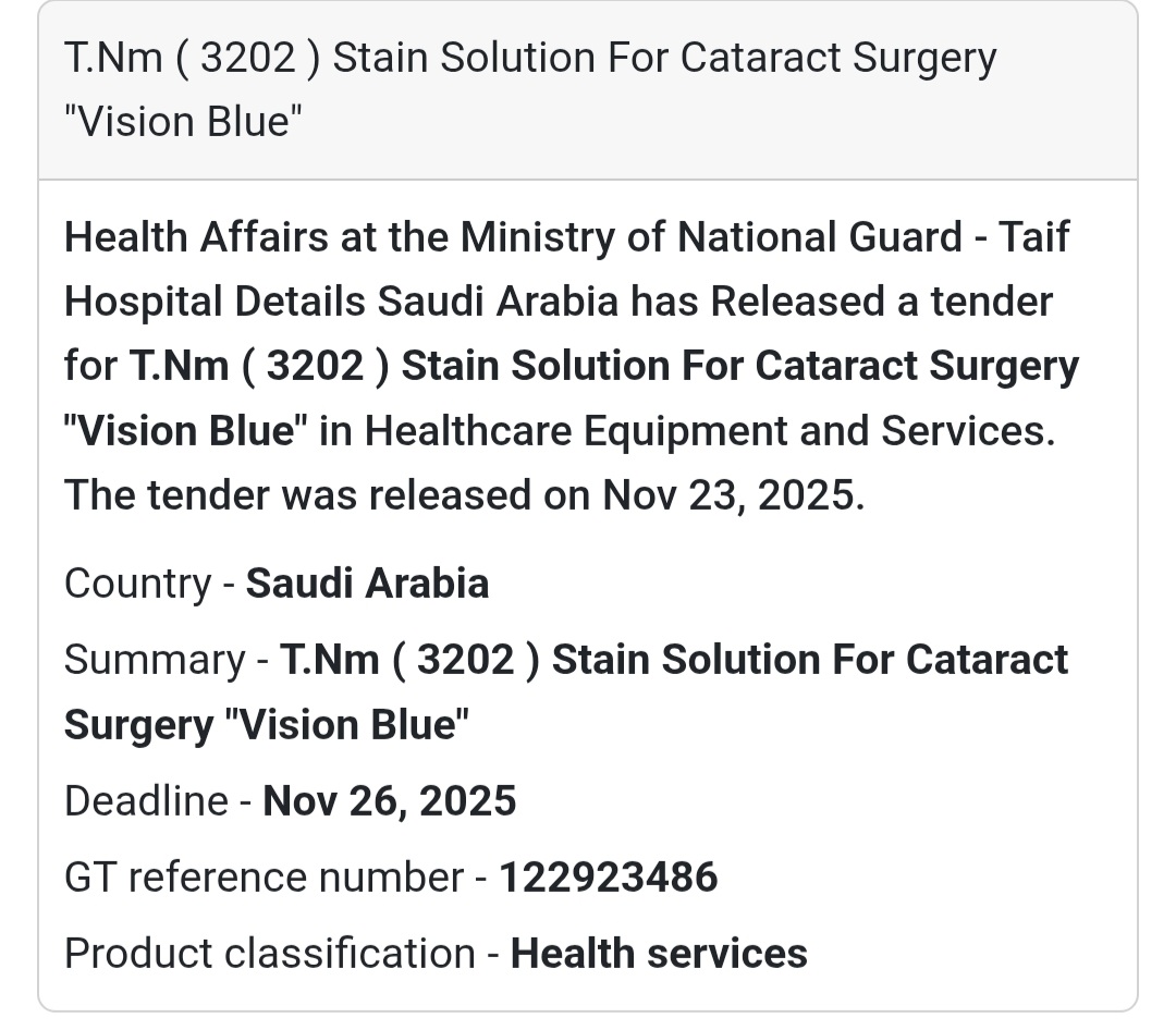 🚨 New Tender Alert – Saudi Arabia 🇸🇦