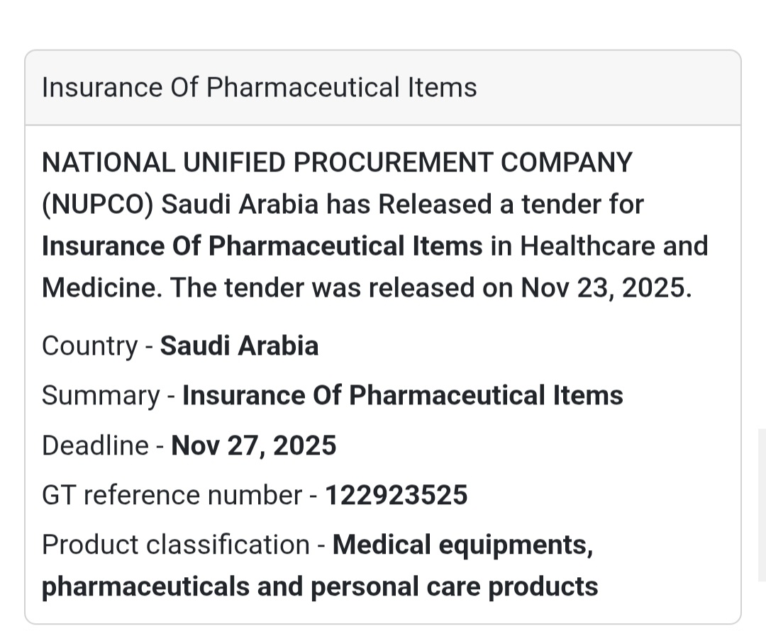 🚨 New Tender Alert – Saudi Arabia 🇸🇦
