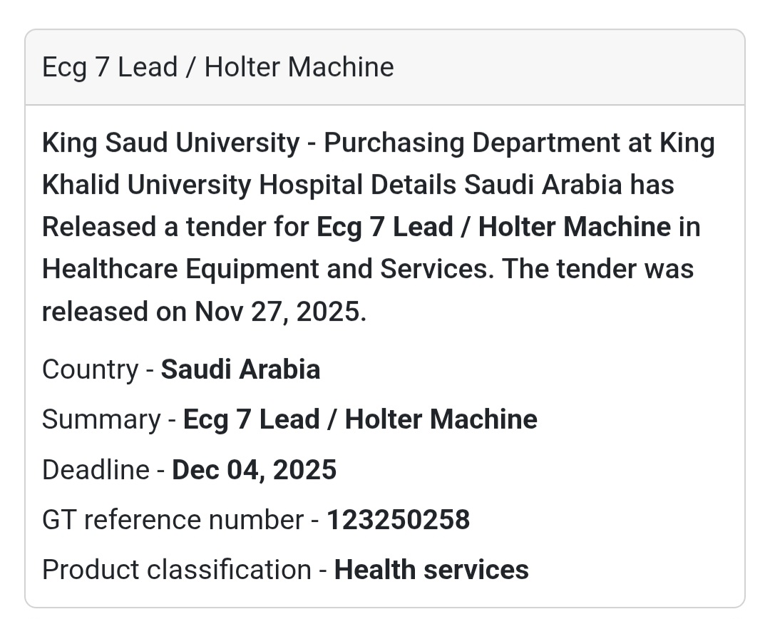 📢 New Tender Alert – Saudi Arabia 🇸🇦
