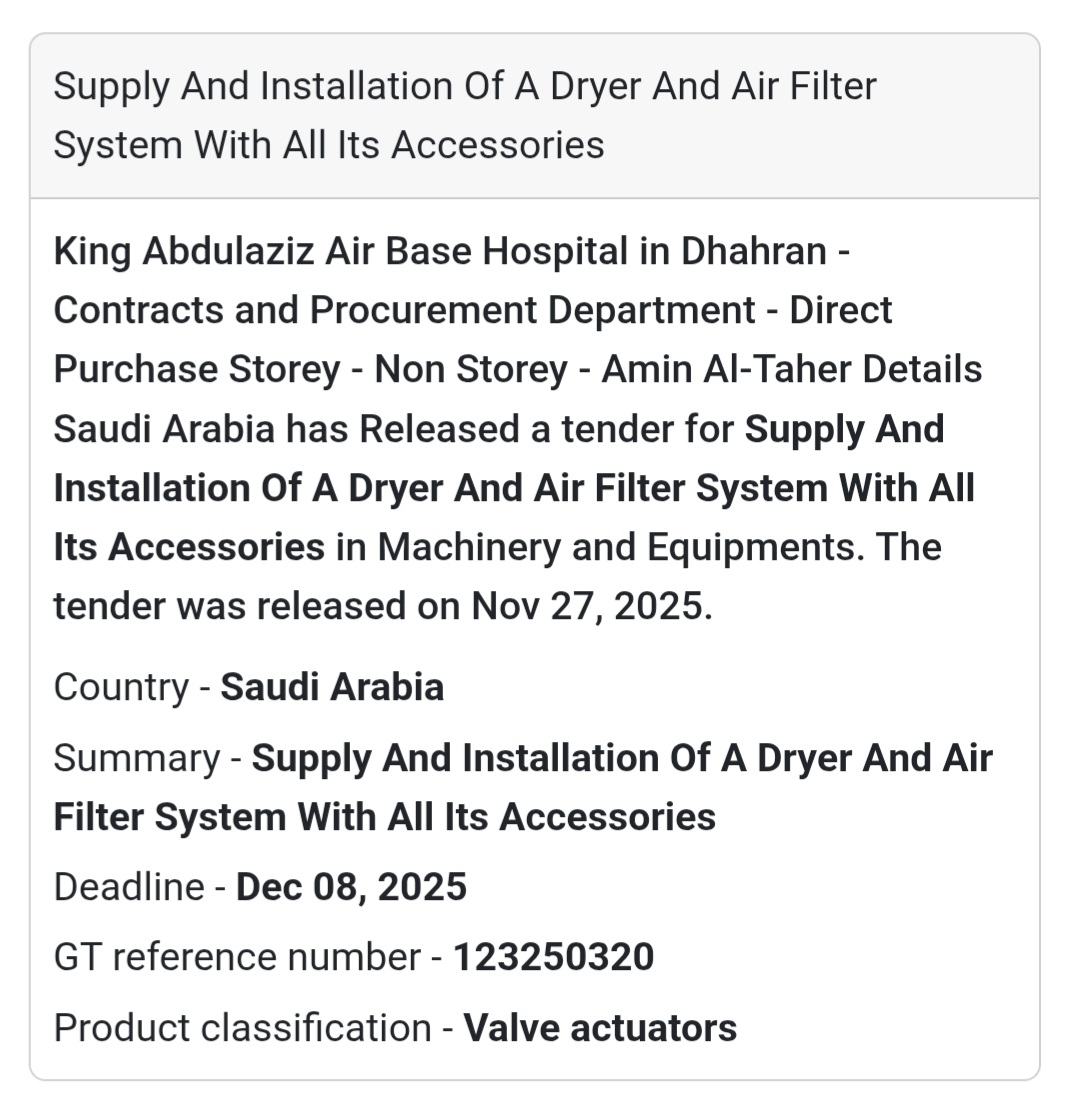 🔥 New Tender Alert – Saudi Arabia 🇸🇦