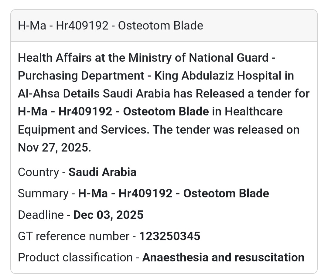 📢 New Tender Alert – Saudi Arabia 🇸🇦
