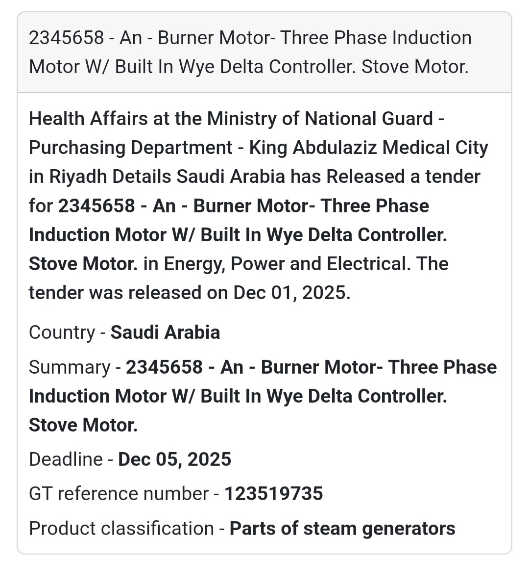 🚨 New Tender Alert – Saudi Arabia 🇸🇦