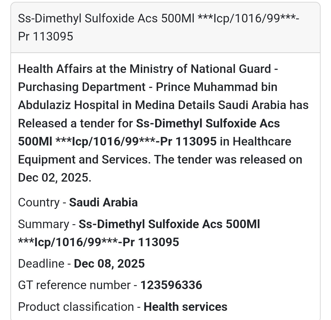 📢 New Tender Alert – Saudi Arabia