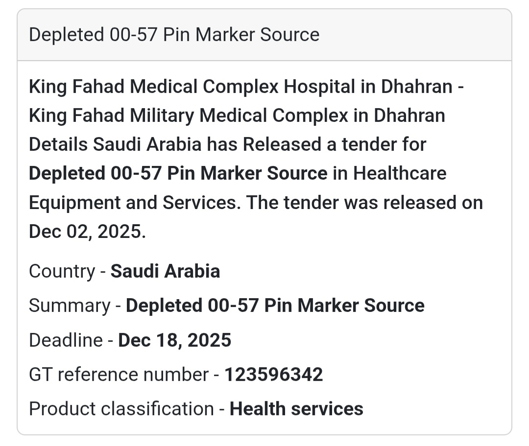 📢 New Tender Alert – Saudi Arabia