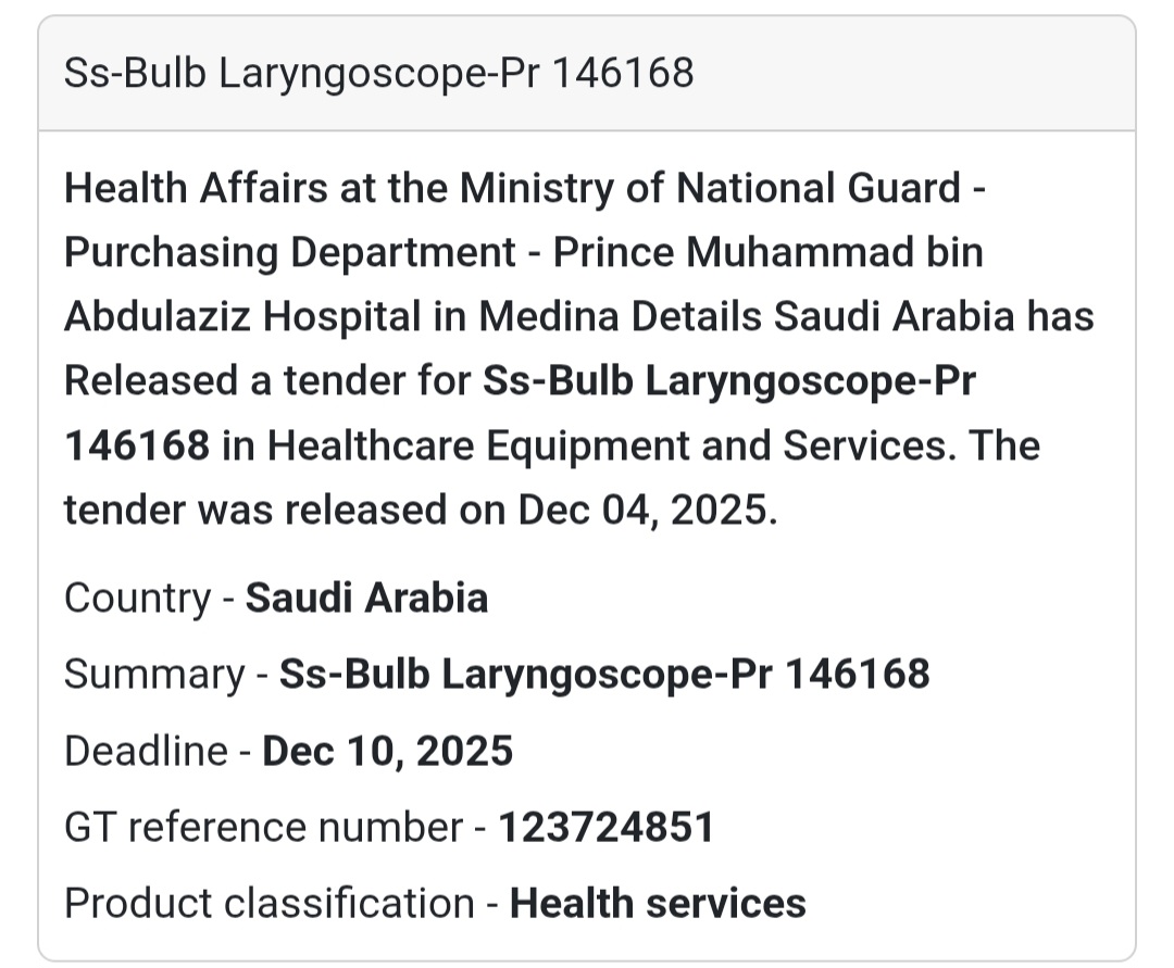 🚨 New Tender Alert – Saudi Arabia 🌍